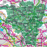 Postcode map of Nottingham Postcode map of Nottingham